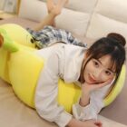 Cute banana plushies in a three-pack edition, displayed as a plush toy.