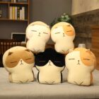 A set of cute catoast plushies in various colors, including calico and black.