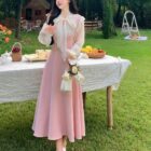 Long Pink Dress - Vintage Aesthetic word1