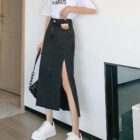 Denim Long Skirt - Korean Clothes word3