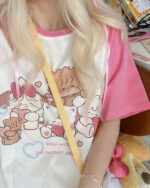 MIKKO Printed Shirt - Harajuku aesthetic shirt featuring cute animal illustrations.