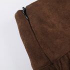 Irregular Brown Skirt - Aesthetic Vintage word1