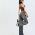 High Waist Long Jeans - Y2K Aesthetic word1