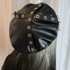 Vegan Leather Studded Beret - Punk Aesthetic word3