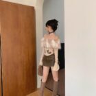 Short Fluffy Top - Y2K Aesthetic word2