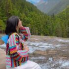 Retro Colorful Knitted Cardigan - Vintage Aesthetic word2