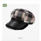 Retro Plaid Beret - French Aesthetic word3
