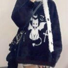 Kawaii Neko Sweater - Goth Punk Aesthetic word1
