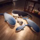 Kawaii Whale Plushies - Bubbles and Luna word1