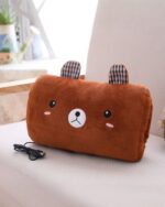 Kawaii usb hand warmers featuring a brown bear design and heating element.