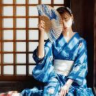 Deep Blue Yukata - Japanese Aesthetic word1