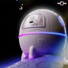 Kawaii Mini Spaceship Humidifier word3