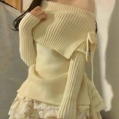 One-shoulder Knitwear Sweater