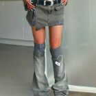 American-style Retro Denim Skirt - Y2K Aesthetic word2