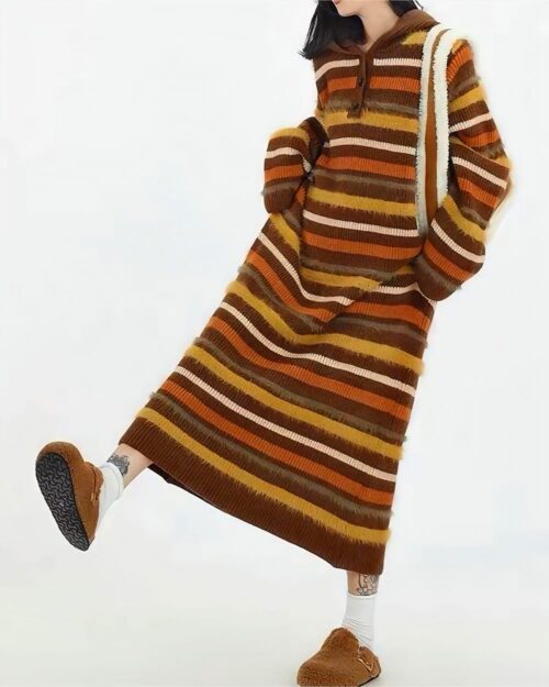 Long Retro Style Dress - Vintage Aesthetic