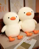 Two kawaii duck plushies, Winston the Duck, soft and fluffy toys.