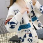 Otom Cat Cardigan Sweater - Vintage Aesthetic word1