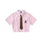 Japanese Style Short Shirt - Preppy Kawaii Clothes word2