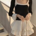 Ballet Style Pleated Skirt - Korean Aesthetic word1