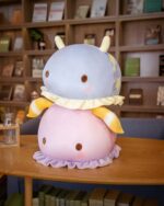 Rainbow Medusa the Pastel Jellyfish plushie, a cute, stacked, pastel-colored toy.