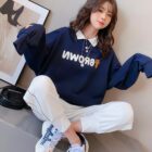 Loose Bear Sweatshirt - Korean Aesthetic word3