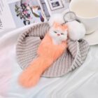 Korea Plush Little Fox Keychain Car Pendant Creative Gift word3