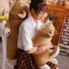 Kawaii Lazy Shiba Plushie word1