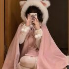 Lolita Style Layered Hooded Coat word2