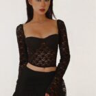 Low Cut Two-piece Set - Coquette Aesthetic word1