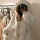 Fluffy Rabbit Ears Hoodie - Kawaii Clothes word3