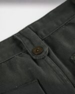 Close-up of American Style High Waist Pants - Y2k aesthetic, featuring a button closure.