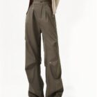 Rivet Design Loose Pants - Korean Aesthetic word1