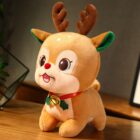 Kawaii christmas plushie reindeer decoration, soft plush toy, festive Christmas gift.