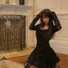 Lace Spring Dress - Gothic Aesthetic word1