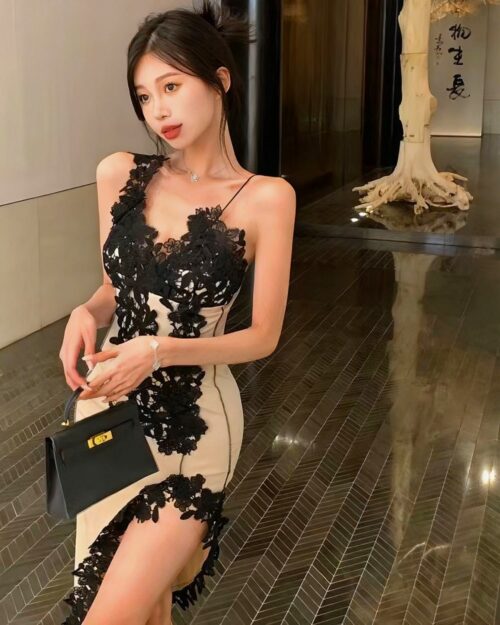 Slim Fit Sling Dress - Glamorous Aesthetic