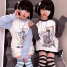 Harajuku Detachable Sleeve T-Shirt - Cutecore word3