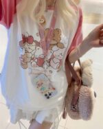 MIKKO printed harajuku aesthetic shirt, featuring a cute animal design.