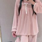 Loose Summer Pajamas - Korean Aesthetic word3