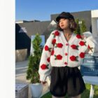 Thick Knitted Cardigan - Vintage Aesthetic word1