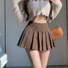 High Waist Mini Skirt - Vintage Aesthetic word1