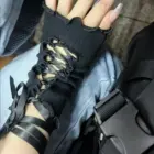 Laced Fishnet Gloves - Gothic Aesthetic word3