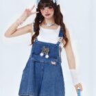 Kawaii Denim Overall - Y2K Aesthetic word2