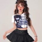 Kawaii Lolita Mini Skirts - Harajuku Aesthetic word3