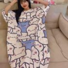 Short Sleeved Loose Pajamas - Neko Edition word3