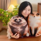 Kawaii Realistic Chonky Plushie - Fox and Raccoon word1