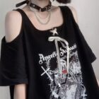Dark Angel Oversized Tee - Gothic Lolita Aesthetic word2