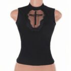 Cross Mesh Top - Gothic Aesthetic word1