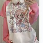 Printed Pink Kawaii T-Shirt - Cutecore Aesthetic word3
