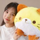 Kawaii Neko Cat Round Pillow - Chonky Plushies word2