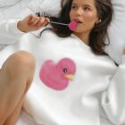 Pink Duck Pullover Sweater word1